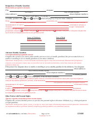 Form CC-GN-041BLR Parental Designation and Consent to the Beginning of Standby Guardianship - Maryland (English/Russian), Page 2