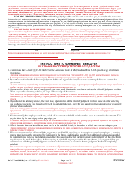 Form DC-CV-065BLR Request for Writ of Garnishment of Wages - Maryland (English/Russian), Page 3
