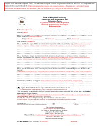 Document preview: Form CC-DC-050BLR Americans With Disabilities Act Grievance Form - Maryland (English/Russian)