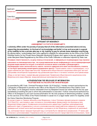 Form DC-099BLR Application for Eligibility - Representation by the Public Defender and/or Private Home Detention Program - Maryland (English/Russian), Page 4