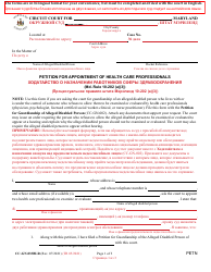 Document preview: Form CC-GN-033BLR Petition for Appointment of Health Care Professionals - Maryland (English/Russian)