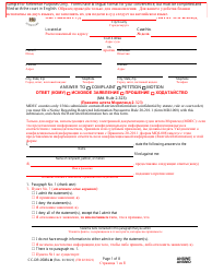 Form CC-DR-050BLR Answer to Complaint/Petition/Motion - Maryland (English/Russian)