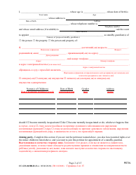 Form CC-GN-043BLR Petition by Parent (Appointment of Standby Guardian) - Maryland (English/Russian), Page 2