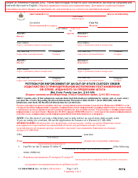 Document preview: Form CC-DR-078BLR Petition for Enforcement of an Out-of-State Custody Order - Maryland (English/Russian)