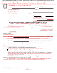 Form DC-CR-071BLR Application for Expungement of Police Record - Maryland (English/Russian)