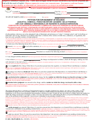 Document preview: Form CC-DC-CR-072ABLR Petition for Expungement of Records (Acquittal, Dismissal, Probation Before Judgment, Nolle Prosequi, Stet, Not Criminally Responsible, or Transfer to Juvenile Disposition) - Maryland (English/Russian)