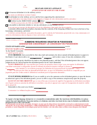 Form DC-CV-109BLF Complaint for Grantor in Possession - Maryland (English/French), Page 2