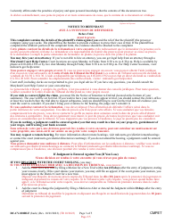Form DC-CV-001BLF Complaint/Application and Affidavit in Support of Judgment - Maryland (English/French), Page 3