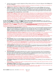 Form DC-CV-001BLF Complaint/Application and Affidavit in Support of Judgment - Maryland (English/French), Page 4