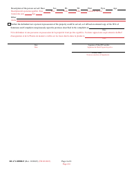 Form DC-CV-089BLF Complaint for Wrongful Detainer - Maryland (English/French), Page 4