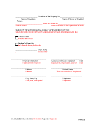 Form CC-GN-024BLF Proof of Restricted Guardianship Account - Maryland (English/French), Page 2