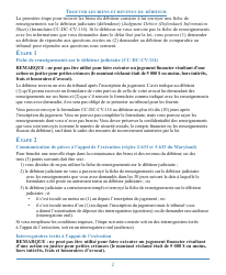 Form DC-CV-060BRFR Post-judgment Collection Brochure - Maryland (French), Page 6