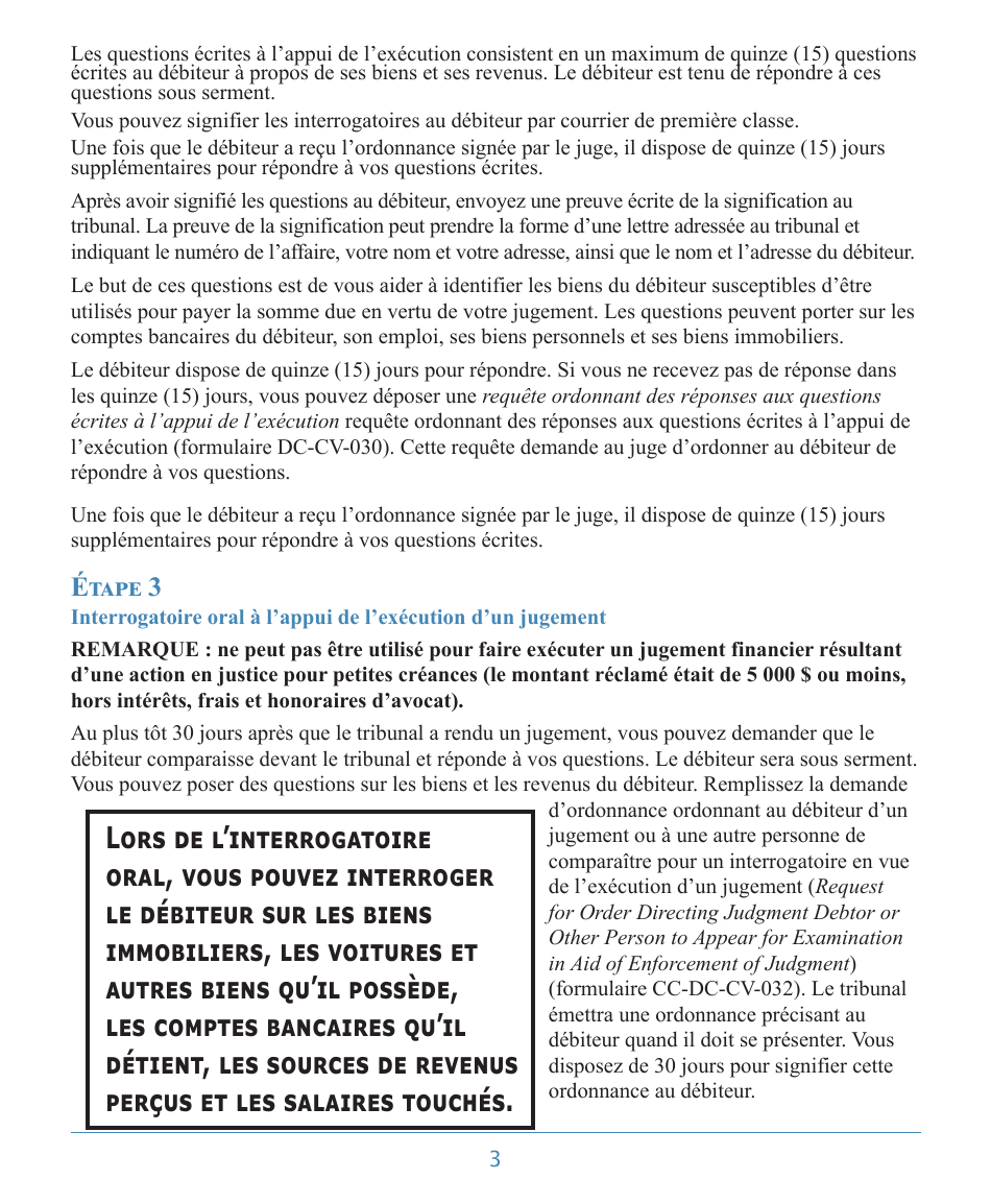 Form DC-CV-060BRFR Post-judgment Collection Brochure - Maryland (French), Page 7