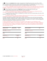 Form CC-DC-CR-072CBLF Petition for Expungement of Records - Acquittal, Dismissal, Not Guilty, or Nolle Prosequi (Less Than 3 Years Has Passed Since Disposition) - Maryland (English/French), Page 2