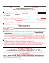 Form DC-CV-081BLF Petition for Warrant of Restitution - Maryland (English/French), Page 2