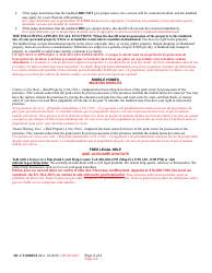 Form DC-CV-081BLF Petition for Warrant of Restitution - Maryland (English/French), Page 4