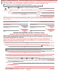 Document preview: Form CC-DC-DV-007BLF Petition for Contempt (Violation of Protective Order) - Maryland (English/French)
