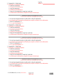 Form CC-DR-050BLF Answer to Complaint/Petition/Motion - Maryland (English/French), Page 3