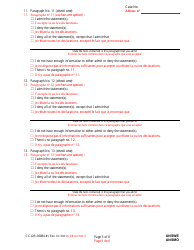 Form CC-DR-050BLF Answer to Complaint/Petition/Motion - Maryland (English/French), Page 5