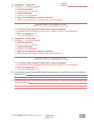 Form CC-DR-050BLF Answer to Complaint/Petition/Motion - Maryland (English/French), Page 6