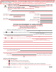 Document preview: Form JUV-11-506.1BLF Petition for Expungement of Juvenile Records - Maryland (English/French)