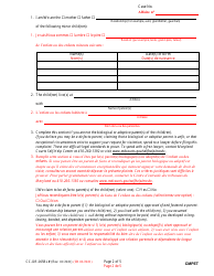 Form CC-DR-005BLF Complaint for Visitation (Child Access) - Maryland (English/French), Page 2