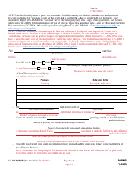 Form CC-DR-007BLF Petition to Modify Custody/Visitation (Child Access) - Maryland (English/French), Page 2