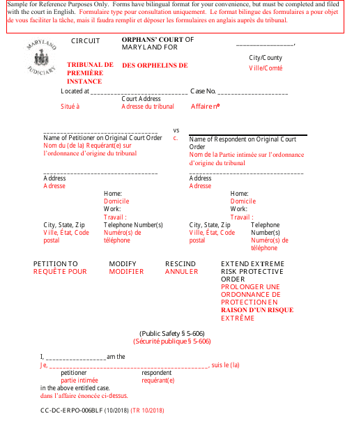 Form CC-DC-ERPO-006BLF  Printable Pdf