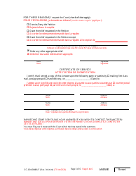 Form CC-GN-004BLF Answer to Petition for Guardianship of Alleged Disabled Person - Maryland (English/French), Page 6