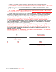 Form DC-CV-086BLF Petition for Levy in Distress - Maryland (English/French), Page 2