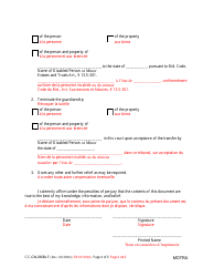 Form CC-GN-036BLF Petition to Transfer Guardianship to Another State - Maryland (English/French), Page 4