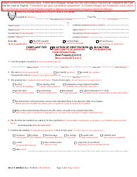 Document preview: Form DC-CV-083BLF Complaint for in Action of Rent Escrow/Injunction - Maryland (English/French)