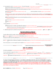 Form DC-CV-083BLF Complaint for in Action of Rent Escrow/Injunction - Maryland (English/French), Page 2
