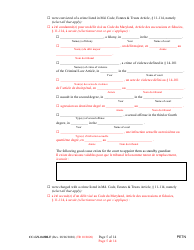 Form CC-GN-043BLF Petition by Parent (Appointment of Standby Guardian) - Maryland (English/French), Page 5