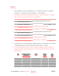 Form CC-GN-037BLF Petition for Termination of Guardianship of the Person and Property - Maryland (English/French), Page 2