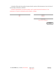 Form CC-GN-037BLF Petition for Termination of Guardianship of the Person and Property - Maryland (English/French), Page 6