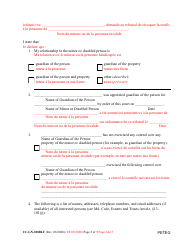 Form CC-GN-028BLF Petition for Termination of Guardianship of the Person - Maryland (English/French), Page 2