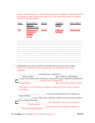 Form CC-GN-028BLF Petition for Termination of Guardianship of the Person - Maryland (English/French), Page 3