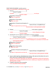 Form CC-GN-034BLF Petition for Removal of Guardian and Appointment of a Substituted or Successor Guardian - Maryland (English/French), Page 5