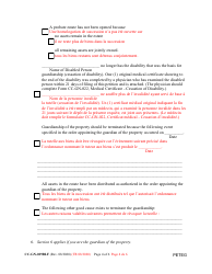 Form CC-GN-029BLF Petition for Termination of Guardianship of the Property - Maryland (English/French), Page 4
