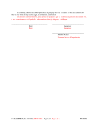 Form CC-GN-029BLF Petition for Termination of Guardianship of the Property - Maryland (English/French), Page 6