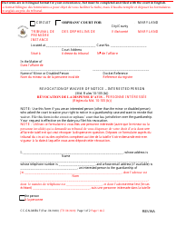 Document preview: Form CC-GN-040BLF Revocation of Waiver of Notice - Interested Person - Maryland (English/French)