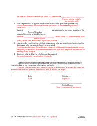 Form CC-GN-026BLF Petition for Resignation of Guardian of the Person and Appointment of Substituted or Successor Guardian - Maryland (English/French), Page 4