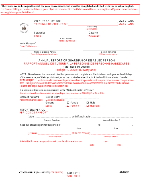 Form CC-GN-013BLF  Printable Pdf