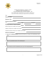 Document preview: Attachment 6 Certification of Health Care Provider - Ada - Florida