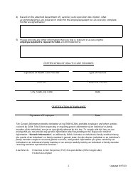 Attachment 6 Certification of Health Care Provider - Ada - Florida, Page 2