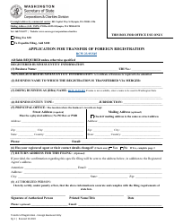 Application for Transfer of Foreign Registration - Washington, Page 3