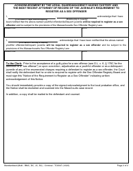 Form TC0047 Notice of the Requirement to Register as a Sex Offender - Massachusetts, Page 2