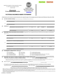 Form CC230 Fictitious Business Name Statement - County of San Diego, California, Page 2