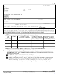 Document preview: Form CR-180 Petition for Dismissal - California